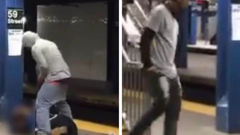 Los dos asaltantes fueron grabados por cámaras de seguridad del metro.
