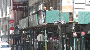 Obreros de la construccion.
Foto Credito: Mariela Lombard / El Diario NY