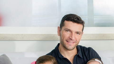 Jacky junto a su familia