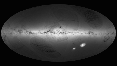 La imagen muestra todas las estrellas de la Vía Láctea.
