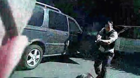 Imagen grabada por una de las cámaras. Foto: Dpto. de Policía de Charlotte-Mecklenburg