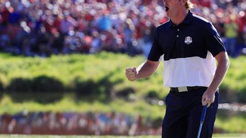 Brandt Snedeker celebró a lo grande la victoria de los estadounidenses.