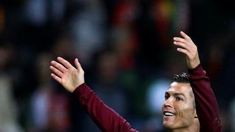 Es la primera vez que Cristiano marca cuatro goles con su selección.