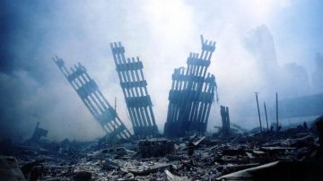 Las ruinas de las Torres Gemelas en Nueva York, después del ataque del 11 de septiembre de 2001.