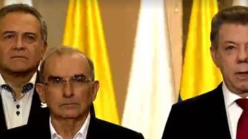 El presidente colombiano, Juan Manuel Santos, habló en cadena nacional.