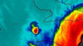 Algunos ven en esta imagen del huracán Matthew una calavera.