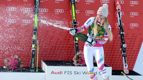 Lindsey Vonn durante la Copa del Mundo de Ski Audi FIS en enero de 2015.