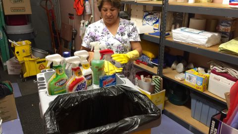 María Hernández, trabajadora de la limpieza hizo campaña en Sacramento junto con otras trabajadoras domésticas afiliadas a Chirla para presionar porque el gobernador Jerry Brown aprobara una ley que garantiza el pago de horas extras para quienes trabajen en la limpieza, cuidado de niños, ancianos y enfermos en las casas. (Araceli Martínez/La Opinión).