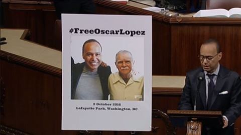 El congresista Luis Gutiérrez ha hecho campaña para que el Presidente Obama libere a Oscár López Rivera.