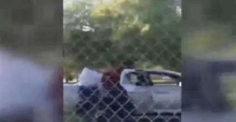 El presunto testigo estaba haciendo ejercicios en el parque.