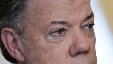 El presidente de Colombia Juan Manuel Santos .