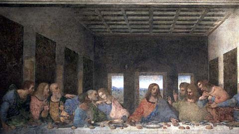 La obra original de "La última cena".