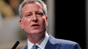 NEW YORK, NY - FEBRUARY 4: Mayor Bill De Blasio gives his annual State of the City address at Lehman Center for the Performing Arts Concert Hall on February 4, 2016 in New York City. (Photo by Eduardo Munoz Alvarez/Getty Images)