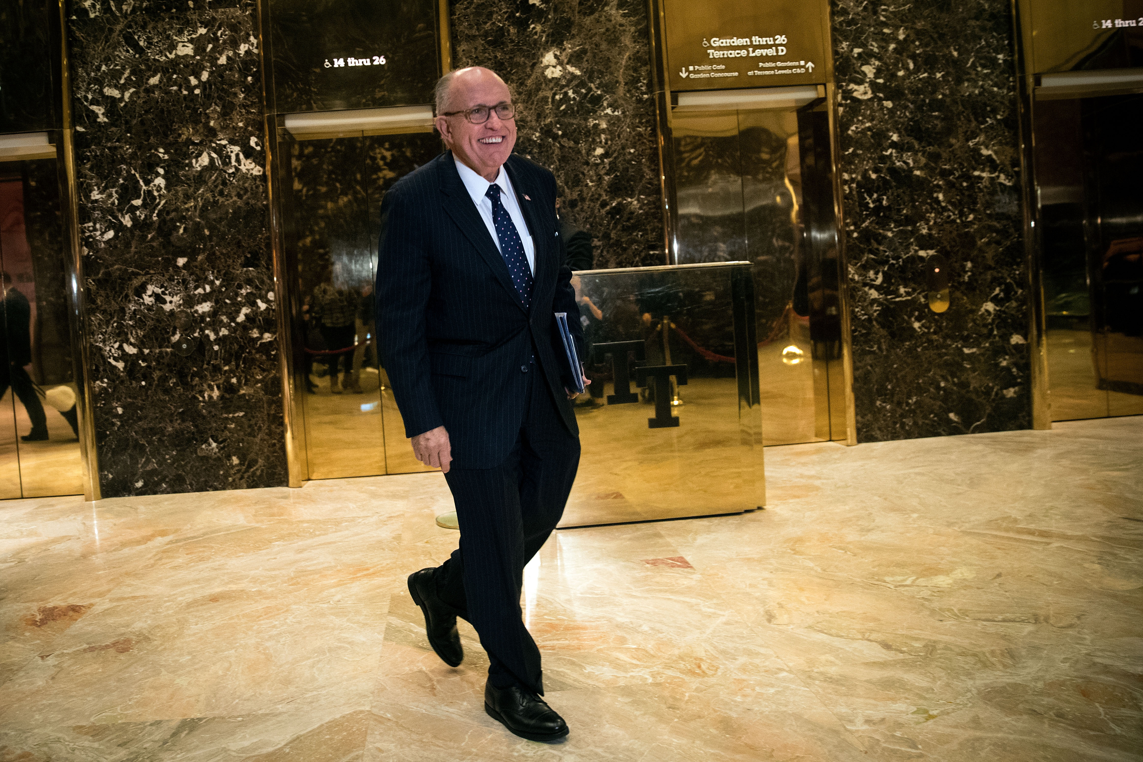 El exalcalde de Nueva York, Rudolph Giuliani, fue clave en la campaña de Trump y ahora podría ser secretario de Estado.
