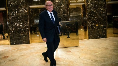 El exalcalde de Nueva York, Rudolph Giuliani, fue clave en la campaña de Trump y ahora podría ser secretario de Estado.