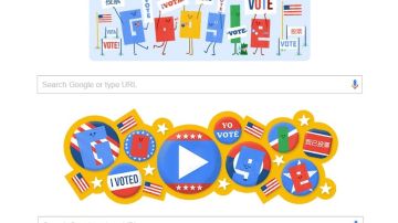 El sistema de búsqueda cambió su imagen para la fiesta electoral.