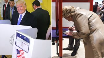 Trump votó en Manhattan y Clinton en Chappaqua.