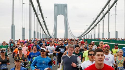 La postal del Puente Verrazzano es un clásico de cada año en el Maratón de Nueva York.