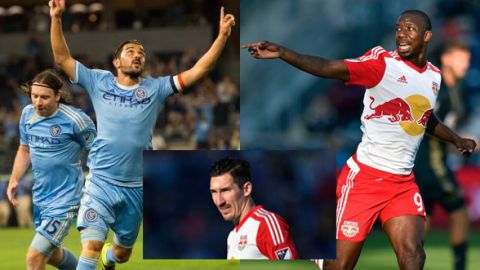 Villa (izq.), Wright-Phillips (dcha) y Klejstan (centro) son los finalistas a MVP de la MLS.