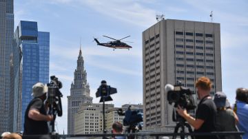 Trump es asiduo usuario de helicópteros, como lo hizo en Cleveland con su familia en julio pasado.