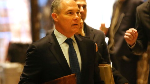 Scott Pruitt se reunión con Trump el pasado miércoles.