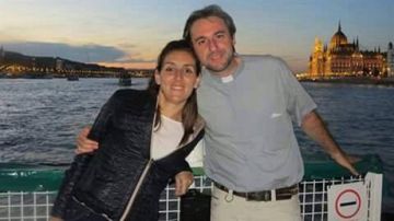 Marcio Peironi junto a la joven Melina Nicoli con quien espera un hijo.