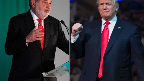 Carlos Slim y Donald Trump cenaron en Florida.