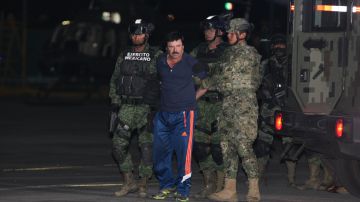 Joaquín "El Chapo" Guzmán tras su recaptura, el 8 de enero de 2016.