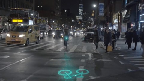 Blaze Laserlight en una citibike.