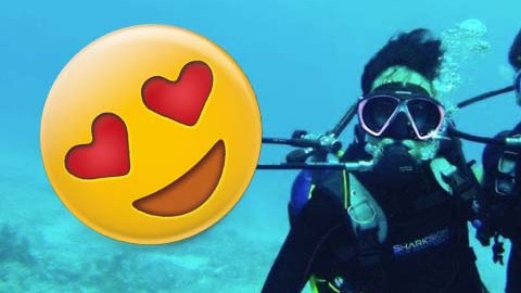 La nueva pareja se divirtió buceando y no dudó en compartirlo en Instagram.
