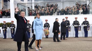 El Presidente de EEUU y la Primera Dama arribaron previo al desfile.