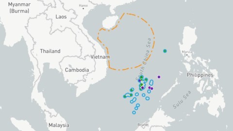 Esta es la zona de conflicto en aguas internacionales.