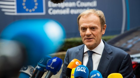 Donald Tusk preside el Consejo Europeo.