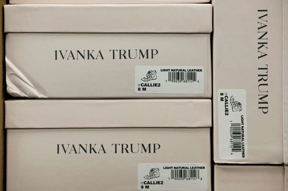 NEW YORK, NY - FEBRUARY 10: Boxes of Ivanka Trump brand women's shoes sit on the shelf at a DSW shoe store, February 10, 2017 in New York City. According to a market research firm Slice Intelligence, Ivanka Trump merchandise saw a 26 percent dip in sales in January 2017 compared to January 2016. Kellyanne Conway, a senior counselor to President Donald Trump, has been accused of ethics violations for promoting the Ivanka Trump fashion line during a television interview on Thursday. (Photo by Drew Angerer/Getty Images)