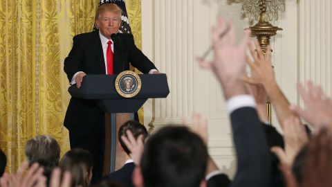 La conferencia de prensa del presidente Trump del 16 de febrero.