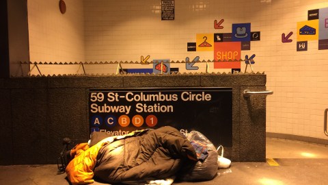 Desamparados en la ciudad de Nueva York.
