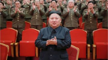 Kim Jong-un, líder de Corea del Norte, en un foto del 22 de febrero de 2017 durante un acto oficial en Pyongyang.