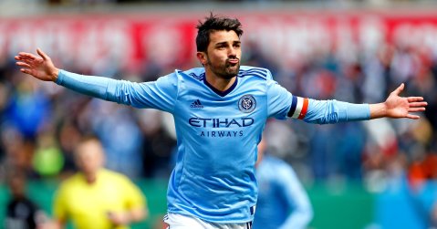 David Villa marcó por partida doble frente al DC United.