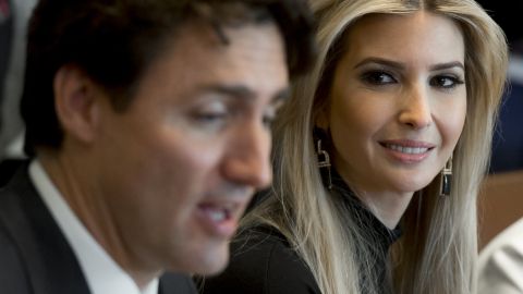 En febrero Ivanka Trump y Justin Trudeau se conocieron en la Casa Blanca.