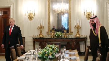El presidente Trump ofreció un almuerzo al príncipe Mohammed bin Salman.