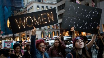 La protesta fue organizada por el mismo grupo de la marcha de la mujeres de enero.