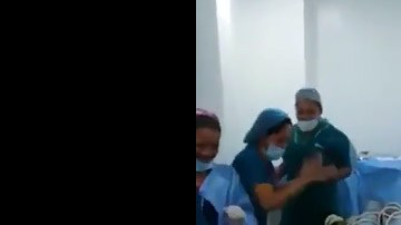 La escena fue grabada en la Clínica Santa Cruz de Bocagrande.
