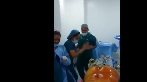 La escena fue grabada en la Clínica Santa Cruz de Bocagrande.
