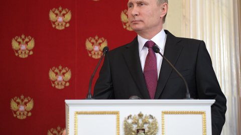 El presidente ruso dio sus declaraciones tras reunirse con el presidente de Italia.