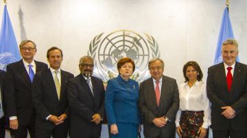 Miembros del Club de Madrid se reunió con secretario general de la ONU, António Guterres.