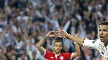 Cristiano Ronaldo festeja el segundo gol del partido frente al Bayern de Múnich.