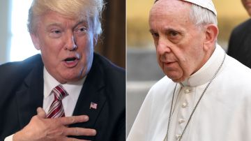El presidente Donald Trump y el Papa Francisco.