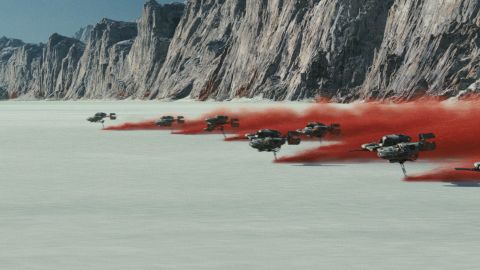 Una escena de "The Last Jedi".