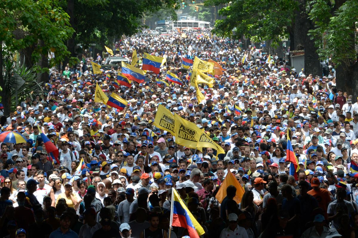 Miles se manifestaron ayer en Caracas.