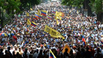 Miles se manifestaron ayer en Caracas.